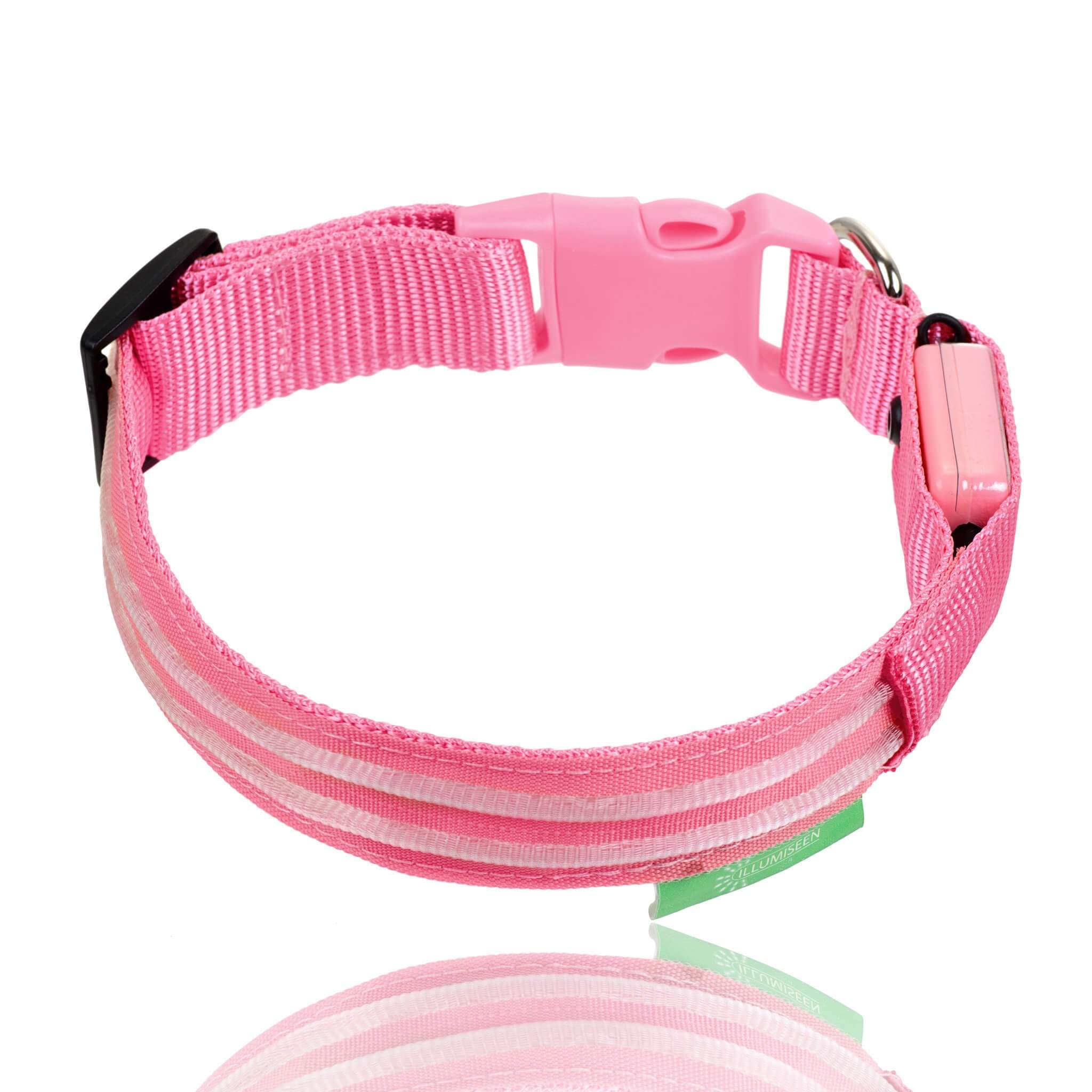 Illumiseen LED Dog Collar USB Rechargeable Bright & High Visibility